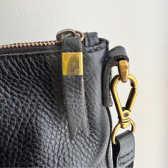 MADEWELL Leather Zip-Top Transport Crossbody Bag True Black - Picture 6 of 15